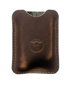 LIFECARD LEATHER SLEEVE FOR THREADED BARREL – DARK BROWN